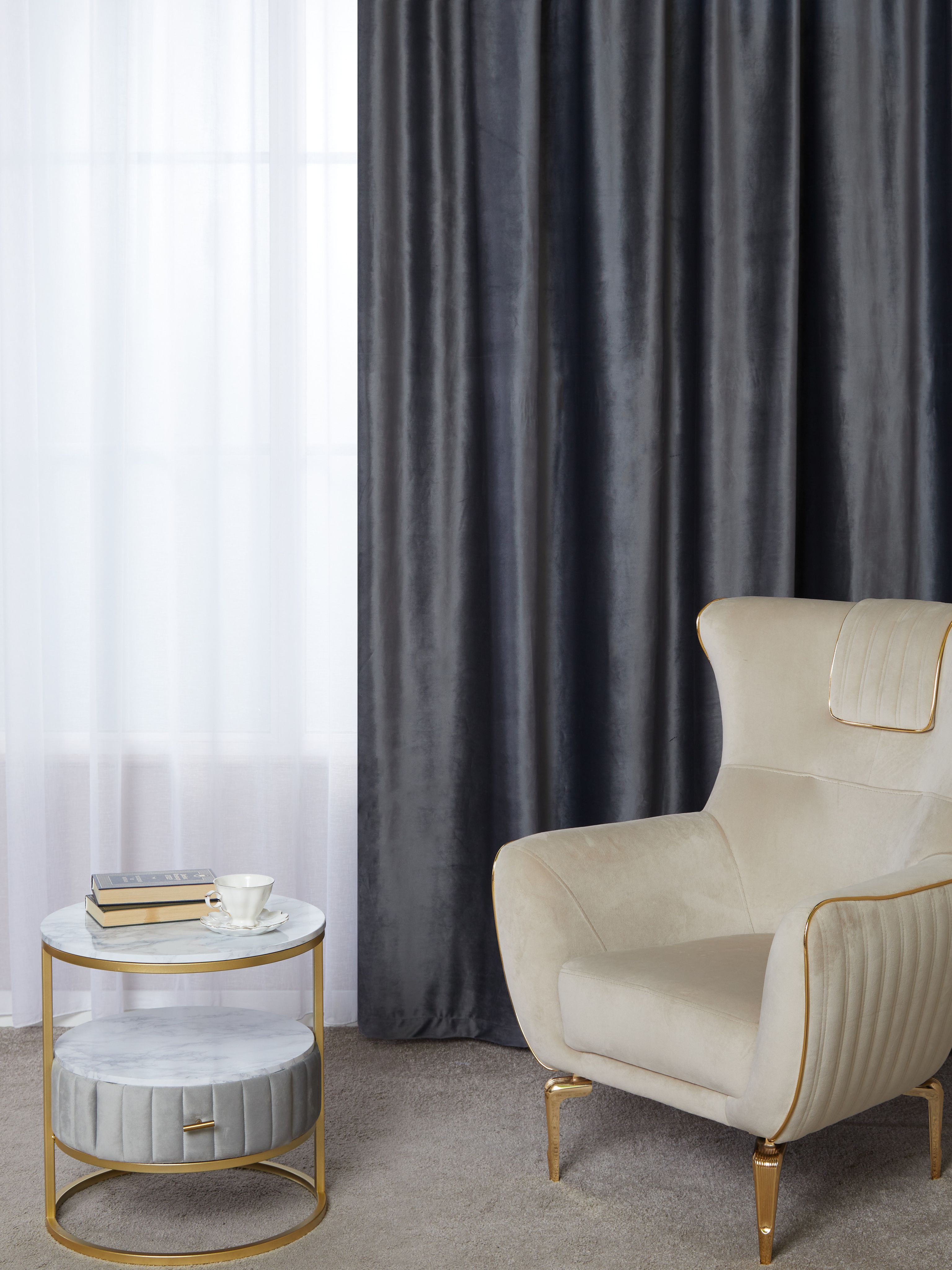 

Штора A&H Бархат 200x250 см на шторной ленте, 2velvet-1