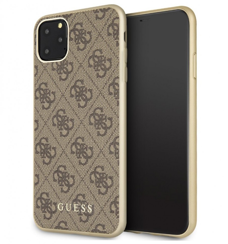 фото Чехол guess 4g collection hard iphone 11 pro max, коричневый cg mobile