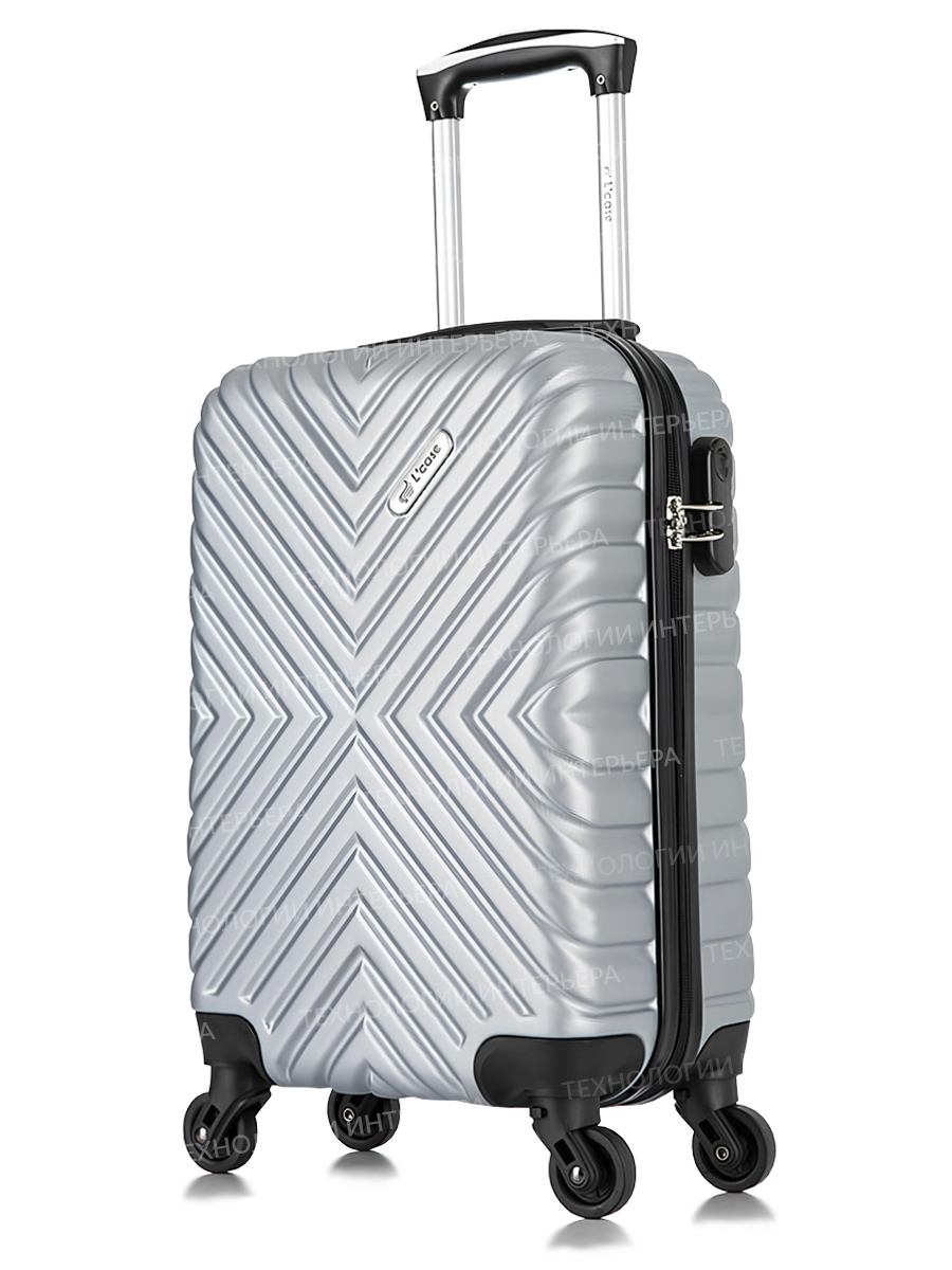 

Чемодан унисекс L'Case New-Delhi серый, 52х32х18 см, New Delhi XS