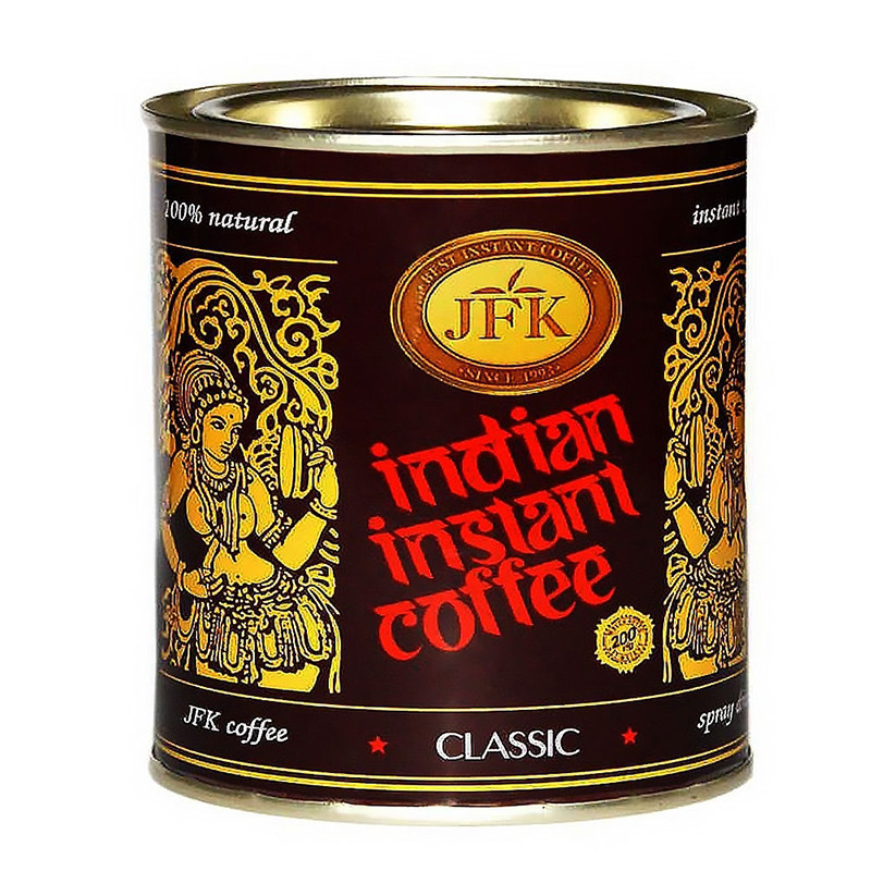 Кофе растворимый JFK порошок Indian Instant Classic, 100 г