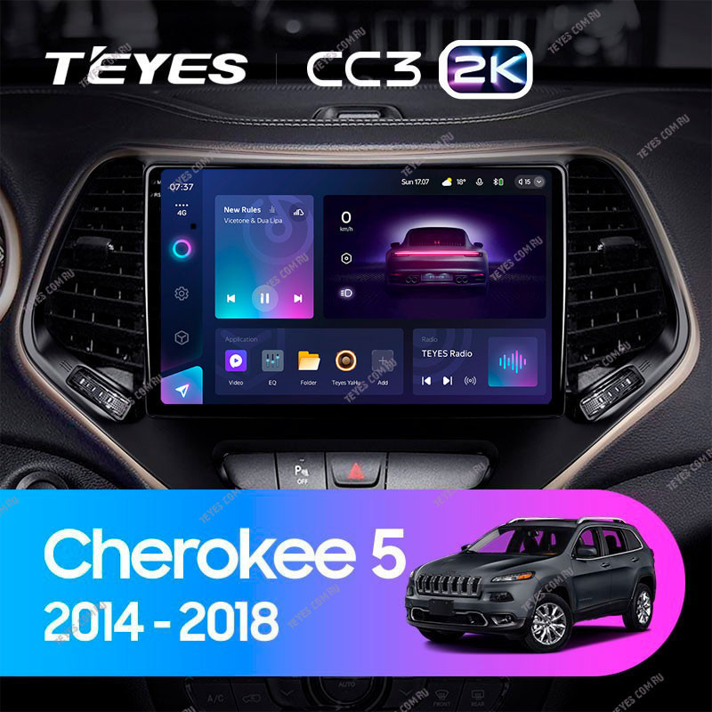 Штатная магнитола Teyes CC3 2K 432 Jeep Cherokee 5 KL 2014-2018 4496500₽