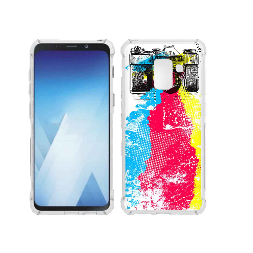 

Чехол MyPads Tocco для Samsung Galaxy A5 (2018) цветной фотоаппарат (PT95317.573.668), Прозрачный, Tocco