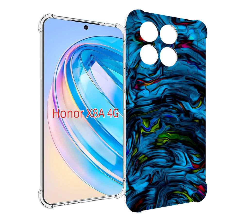 

Чехол MyPads голубая краска в темноте для Honor X8a, Tocco