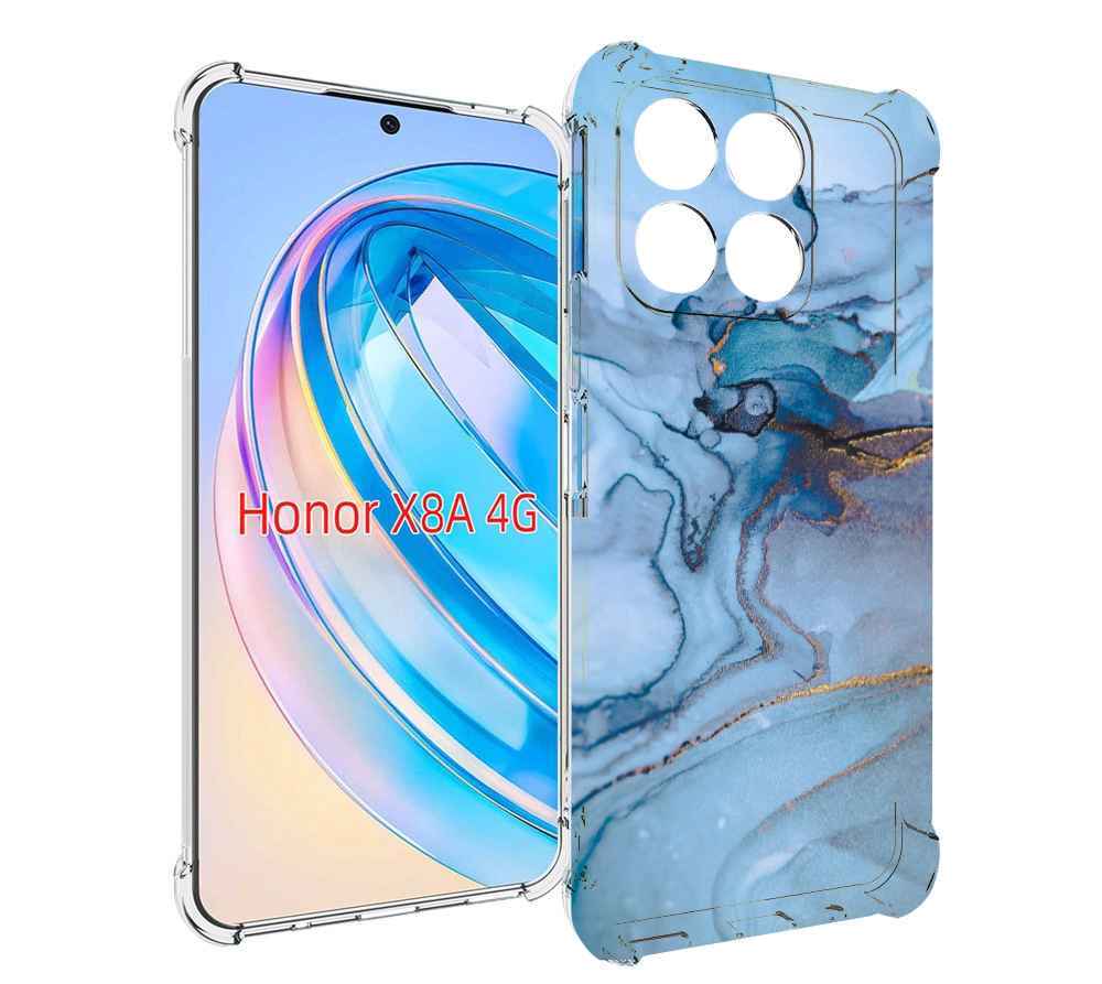 

Чехол MyPads голубой мрамор для Honor X8a, Tocco