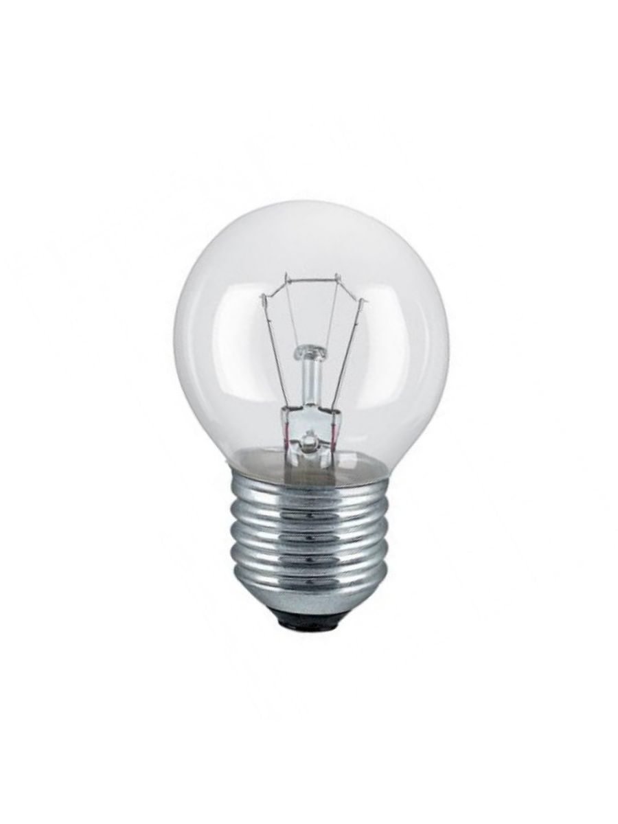 Philips Лампа накаливания PHILIPS P45 40W E27 CL шарик прозрачный