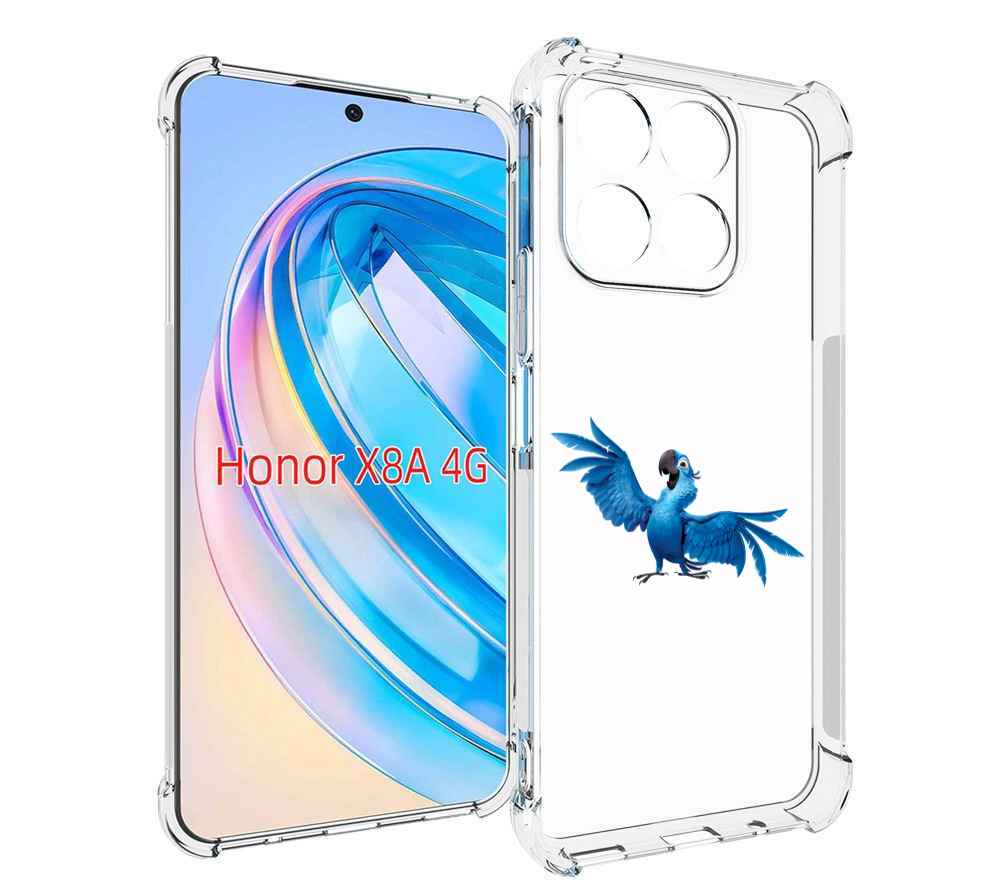 

Чехол MyPads голубой-попугайчик для Honor X8a, Tocco