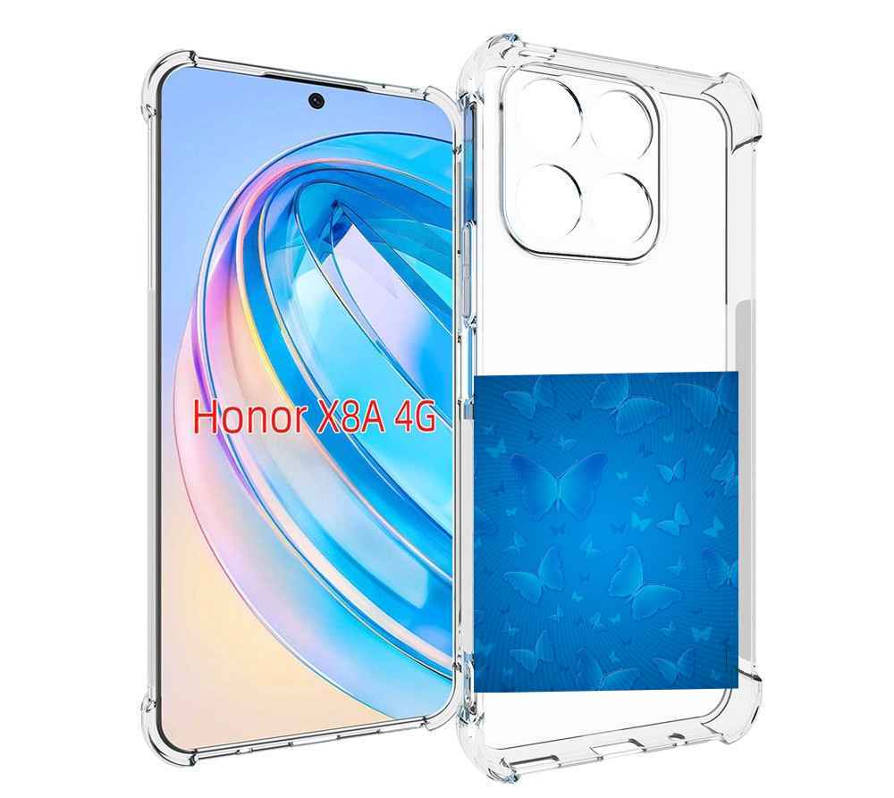 

Чехол MyPads голубые-бабочки для Honor X8a, Tocco