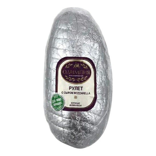 

Рулет варено-копченый Олимпия с сыром Mozzarella +-450 г