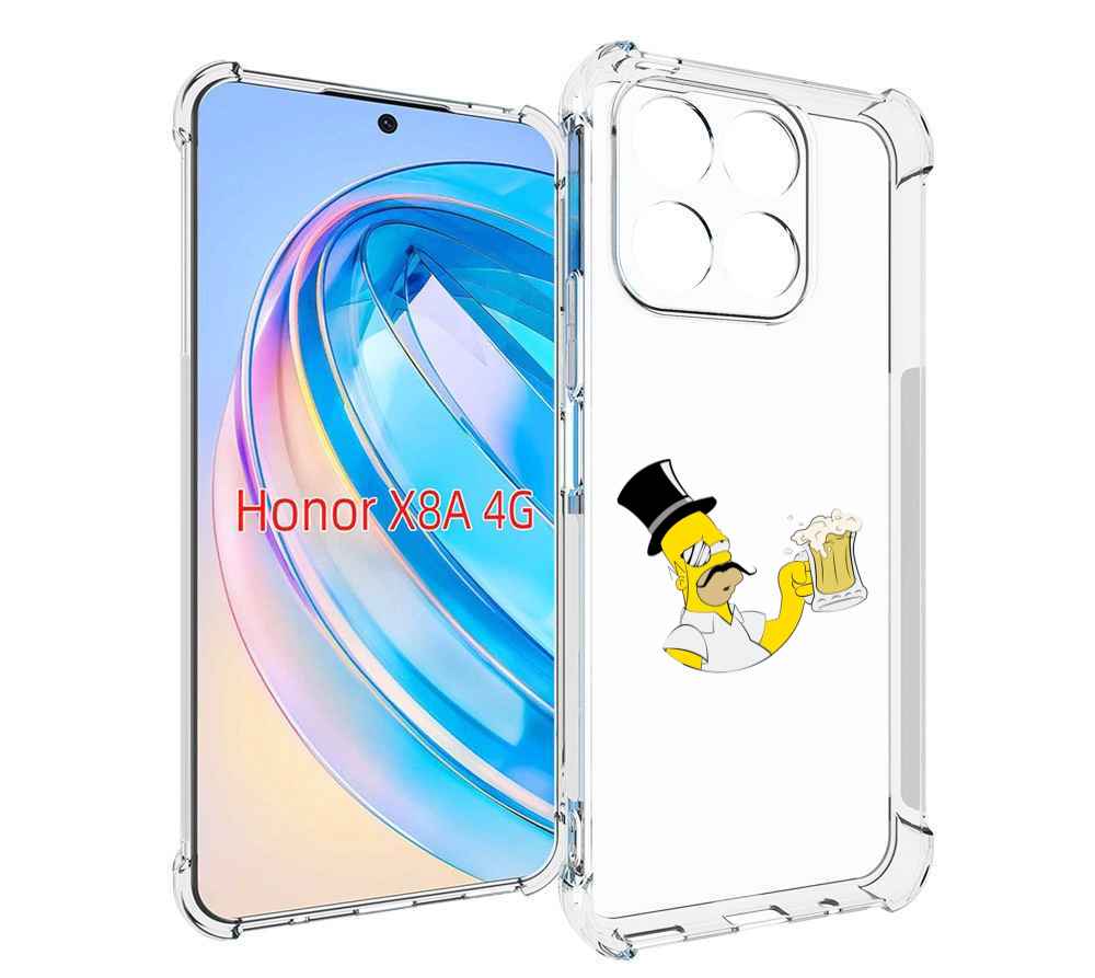 

Чехол MyPads гомер-с-напитком для Honor X8a, Tocco