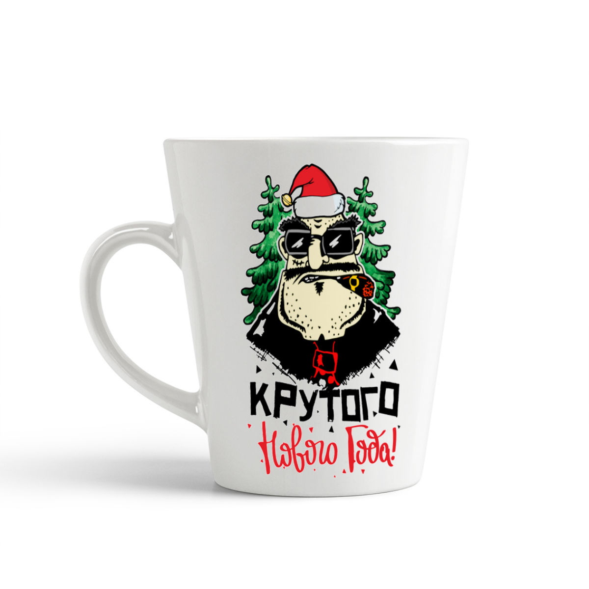 

Кружка-латте CoolPodarok Прикол Крутого нового года, Прикол Крутого нового года