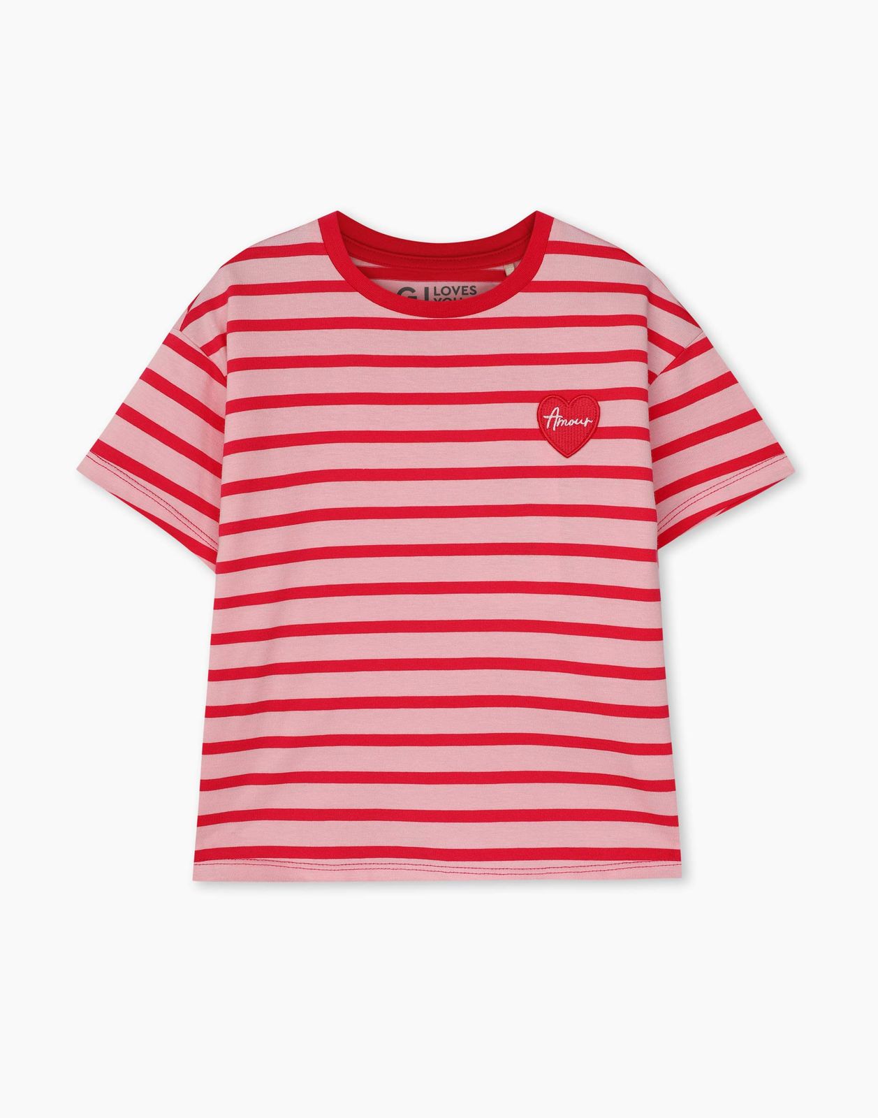 

Футболка для девочки Gloria Jeans GKT022097 светло-розовый/розовый 2-4г/104, GKT022097