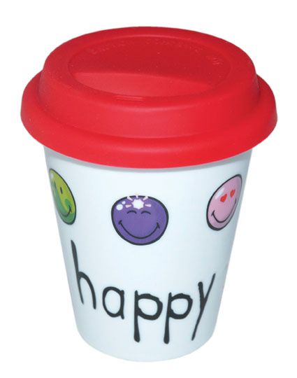 Фарфоровая термокружка HAPPY COLORS, 250мл