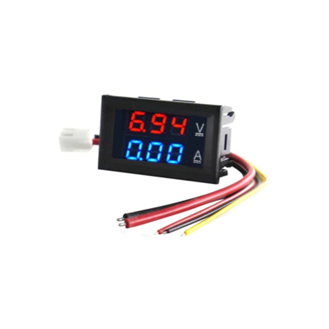 фото Esun вольтметр амперметр vc288 rb, dc 0-100v 10a 0.28" red blue led fut arduino совмест.