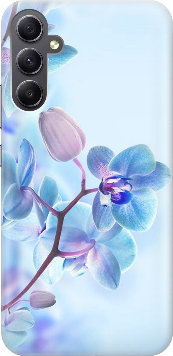 

Силиконовый чехол на Samsung Galaxy A34 5G "Синий цветок на синем", Голубой;синий, 158714