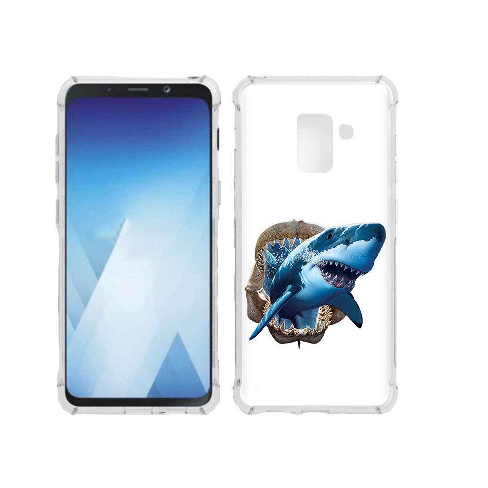 

Чехол MyPads Tocco для Samsung Galaxy A5 (2018) челюсти (PT95317.573.675), Прозрачный, Tocco