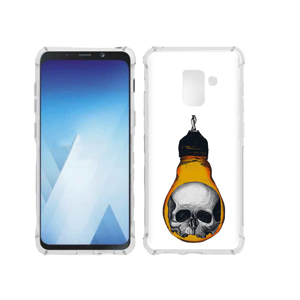 

Чехол MyPads Tocco для Samsung Galaxy A5 (2018) череп в лампочке (PT95317.573.676), Прозрачный, Tocco