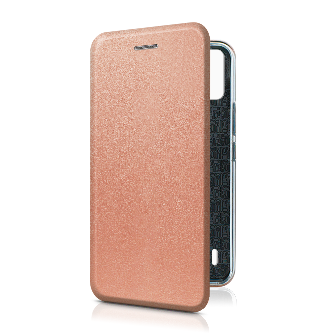 

Чехол-книжка из кожи PU на Itel A48 розовое золото, Розовый, FLPU32001
