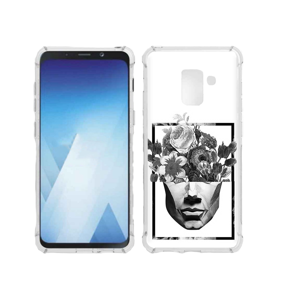 Чехол MyPads Tocco для Samsung Galaxy A5 (2018) черно белая ваза в абстракции