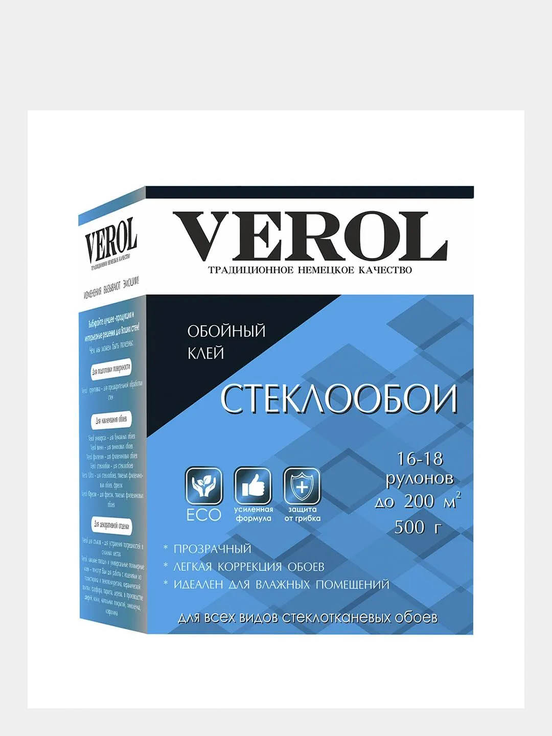 фото Клей обойный для стеклообоев verol усиленный производство германия 500г