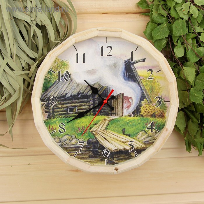 

Часы для бани Добропаровъ Дорога в баньку бочонок 3722713, Бежевый, Дорога в баньку