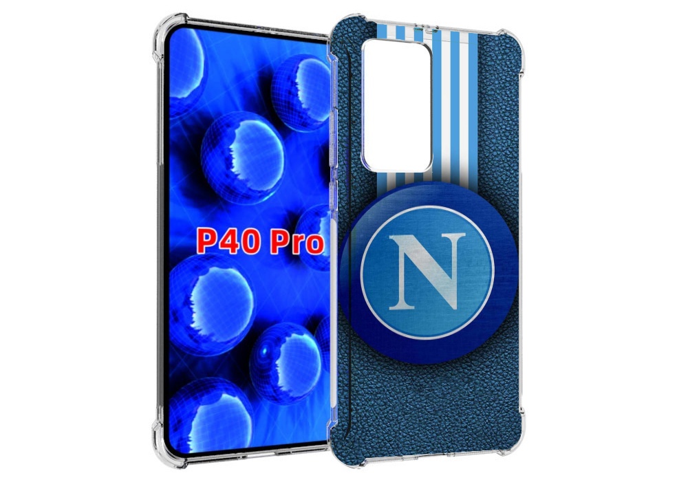 

Чехол MyPads фк наполи мужской для Huawei P40 Pro противоударный, Прозрачный, Tocco