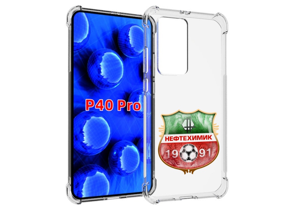 

Чехол MyPads фк нефтехимик нижнекамск для Huawei P40 Pro противоударный, Прозрачный, Tocco