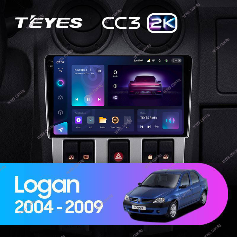 

Штатная магнитола Teyes CC3 2K 360 6/128 Renault Logan 1 (2004-2009), CC3 2K 360