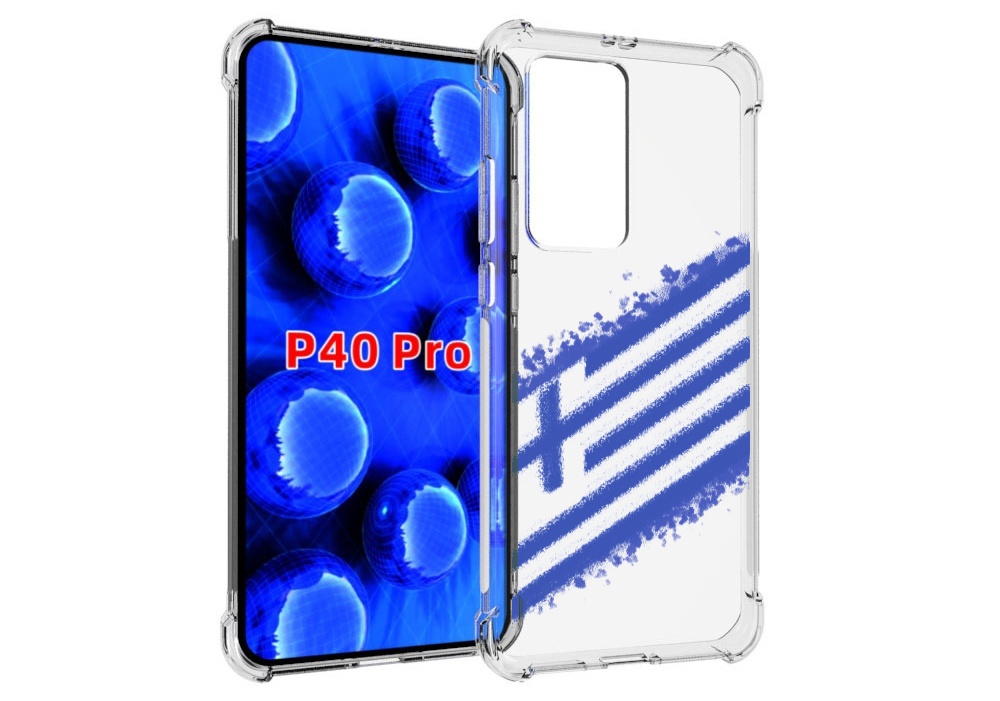 

Чехол MyPads флаг Греции для Huawei P40 Pro противоударный, Прозрачный, Tocco