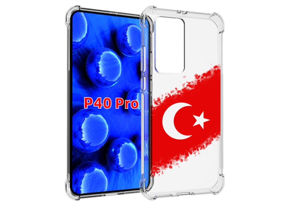 

Чехол MyPads флаг Турции для Huawei P40 Pro противоударный, Прозрачный, Tocco