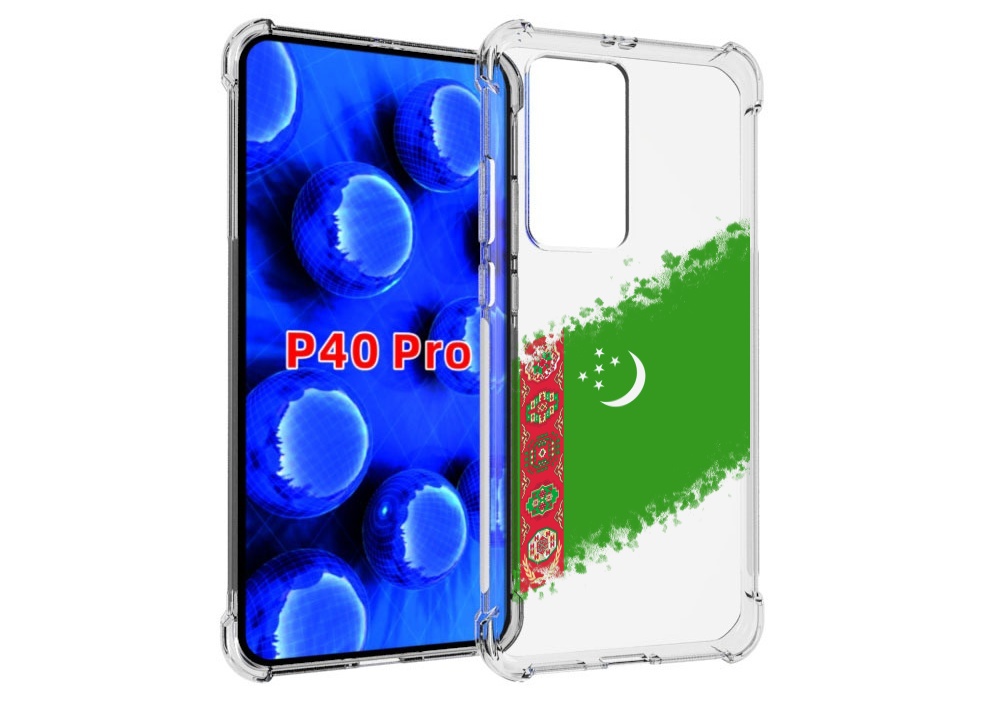 

Чехол MyPads флаг герб Туркменистан-1 для Huawei P40 Pro противоударный, Прозрачный, Tocco