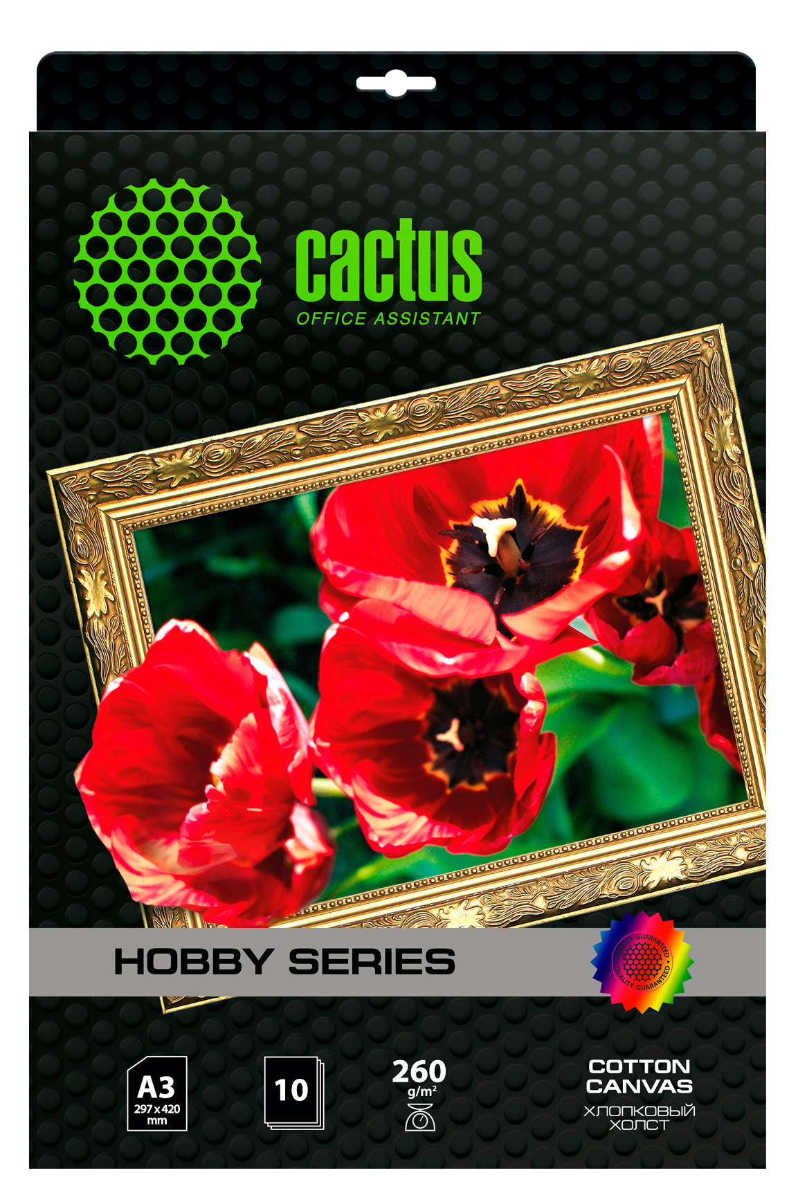 Холст Cactus CS-CA326010 A3 260г/м2 10л., белый
