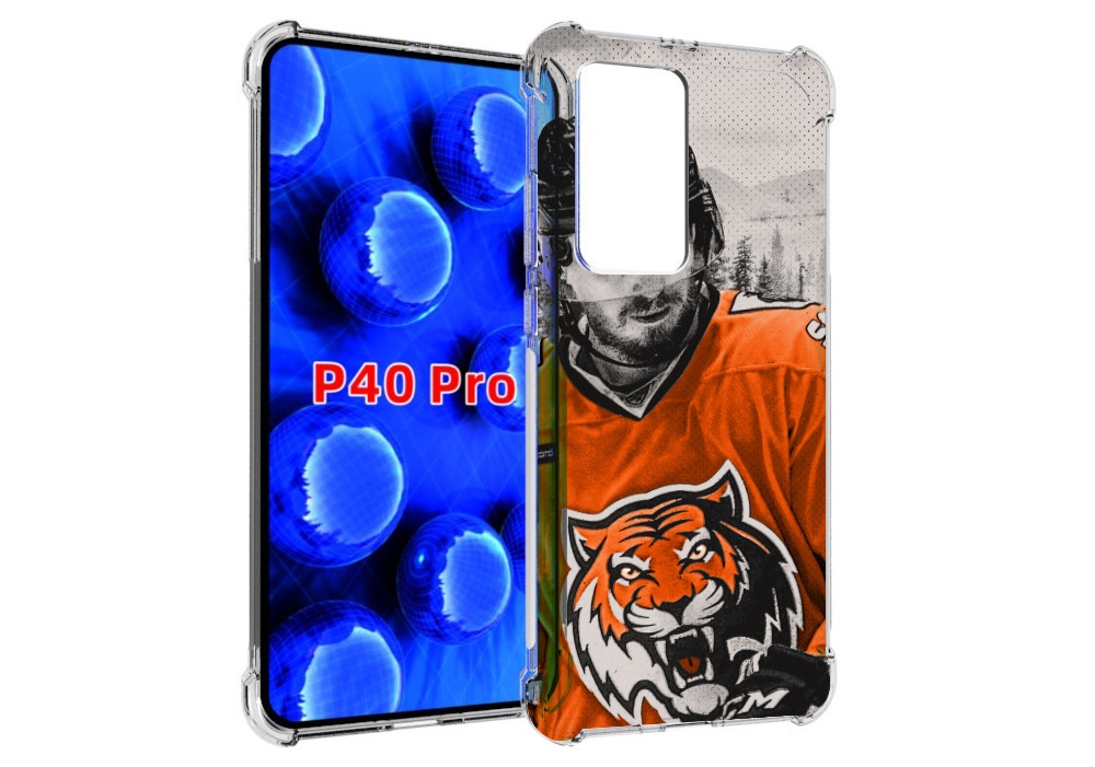 

Чехол MyPads хк амур мужской для Huawei P40 Pro противоударный, Прозрачный, Tocco