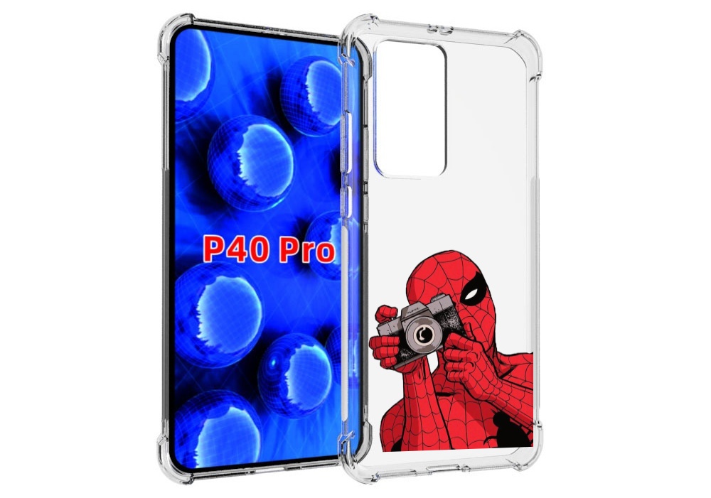 

Чехол MyPads человек паук фотограф детский для Huawei P40 Pro противоударный, Прозрачный, Tocco