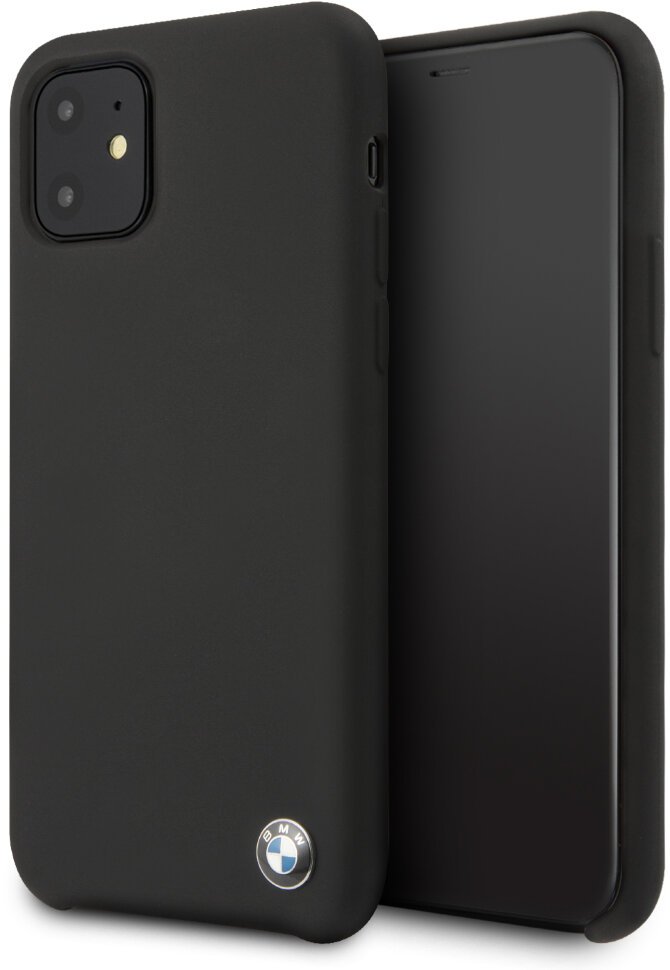 фото Чехол bmw signature liquid silicone hard tpu для iphone 11 черный cg mobile