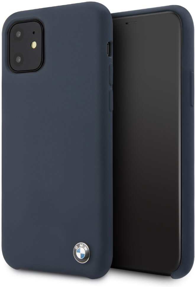 фото Чехол bmw signature liquid silicone hard tpu для iphone 11 синий cg mobile