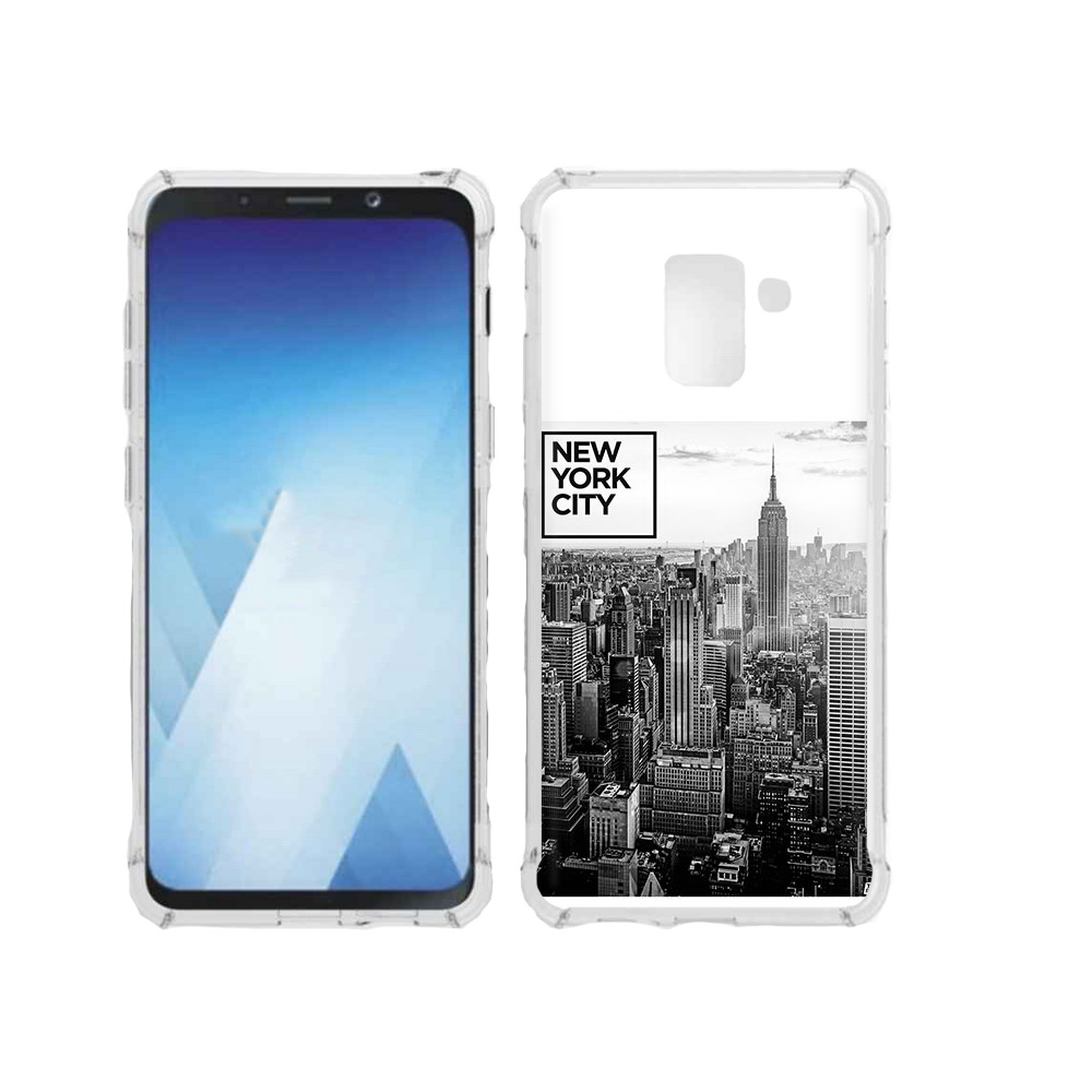 

Чехол MyPads Tocco для Samsung Galaxy A5 (2018) черно белый ньюерк (PT95317.573.686), Прозрачный, Tocco