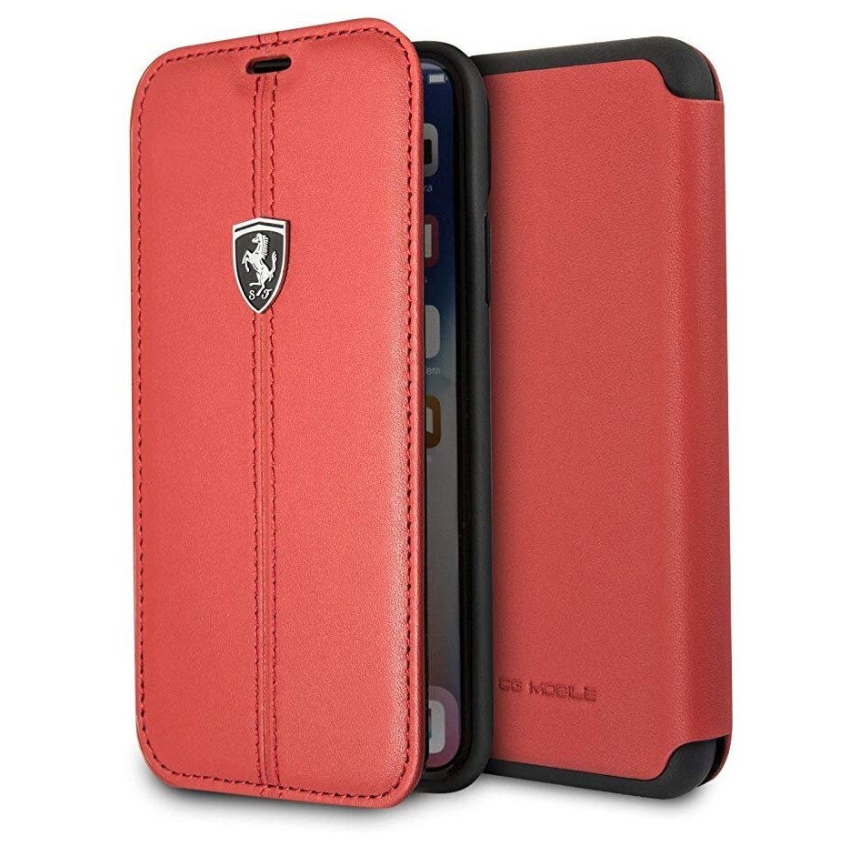 фото Чехол-книжка ferrari heritage w booktype leather iphone x/xs, красный cg mobile