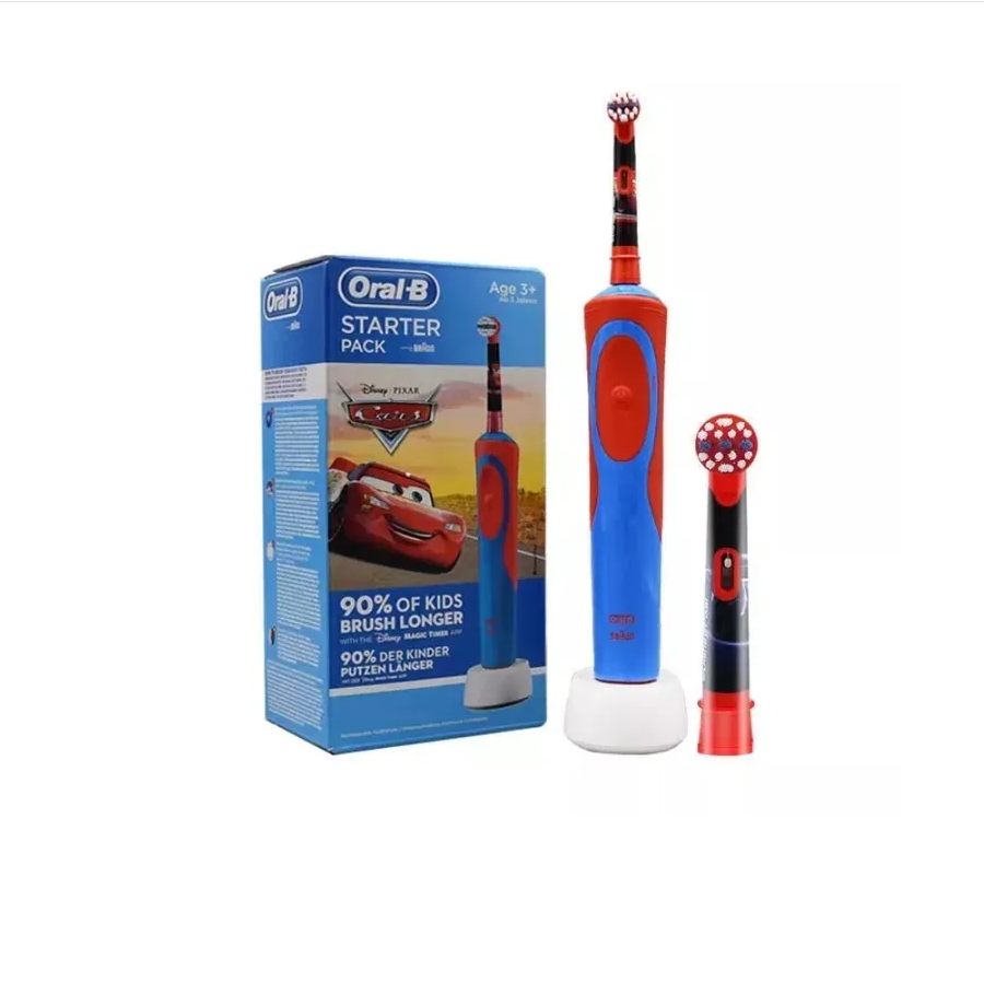 Электрическая зубная щетка Oral-B Kids Тачки Starter Pack красный, синий электрическая зубная щетка cs medica kids cs 360
