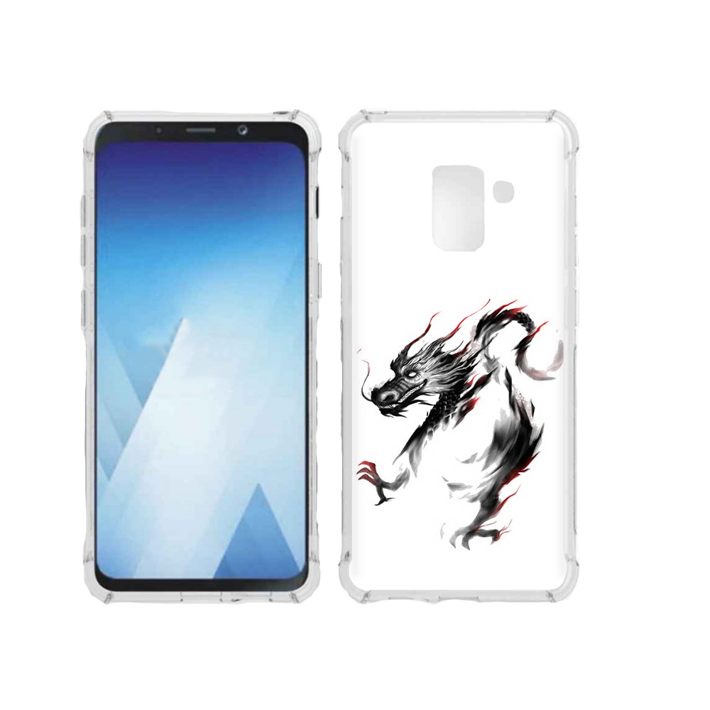 

Чехол MyPads Tocco для Samsung Galaxy A5 (2018) черный дракон (PT95317.573.690), Прозрачный, Tocco
