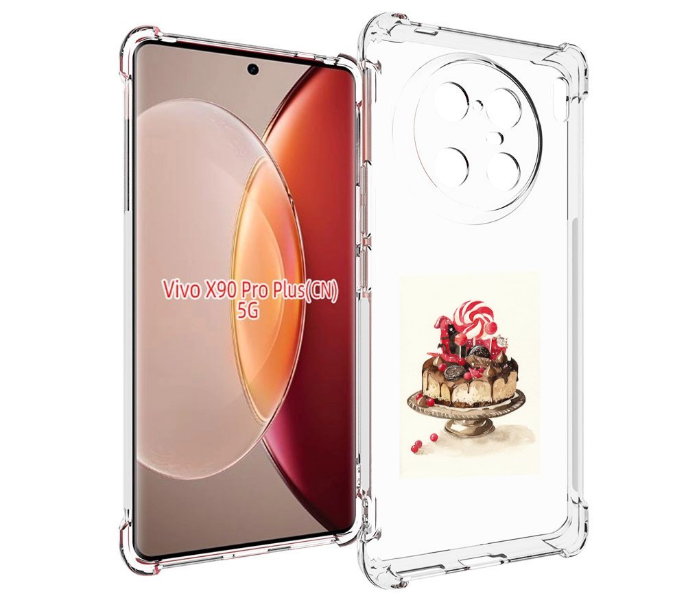 

Чехол MyPads вкусный торт для Vivo X90 Pro Plus, Прозрачный, Tocco