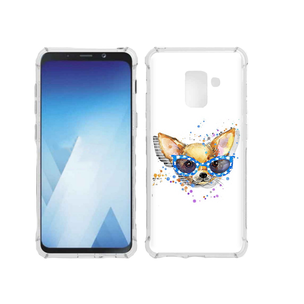 

Чехол MyPads Tocco для Samsung Galaxy A5 (2018) чихуа-хуа в очках (PT95317.573.691), Прозрачный, Tocco
