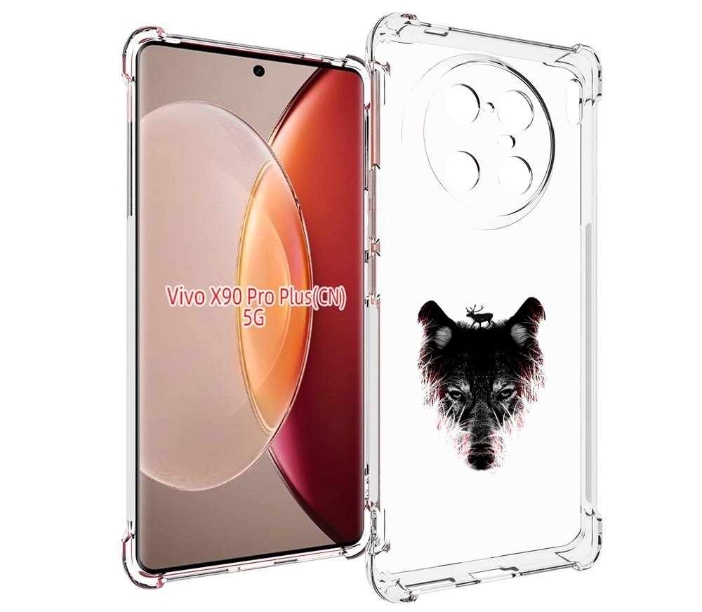 

Чехол MyPads волк в траве для Vivo X90 Pro Plus, Прозрачный, Tocco