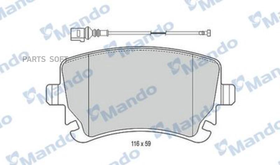 

Тормозные колодки Mando задние дисковые mbf015207