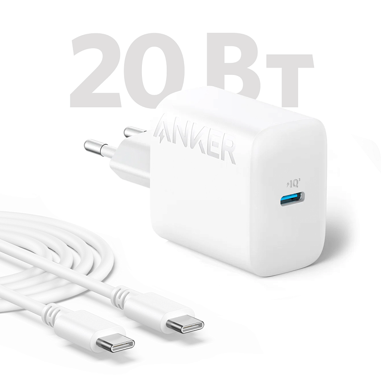 

Сетевое зарядное устройство Anker 312 USB-Type С 20 Вт, белый