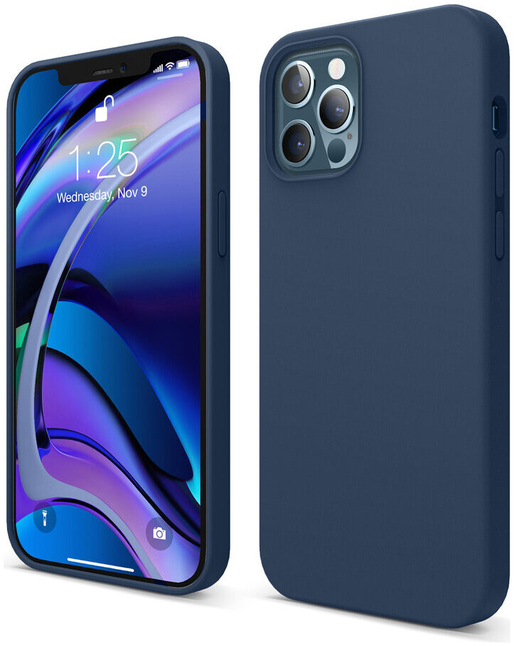 фото Чехол elago premium silicone case для iphone 12/12 pro синий
