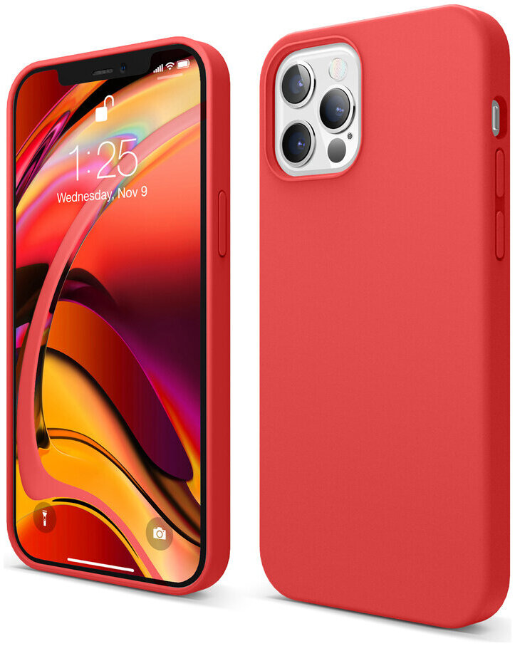 фото Чехол elago premium silicone case для iphone 12/12 pro красный