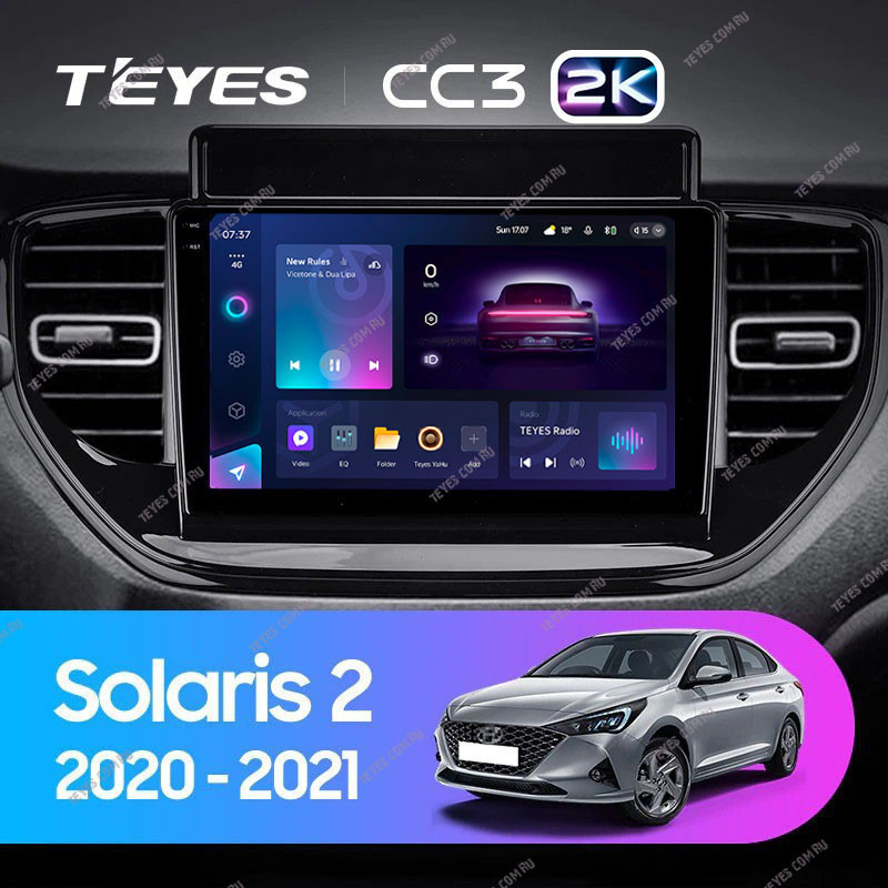 

Штатная магнитола Teyes CC3 2K 360 6/128 Hyundai Solaris 2 (2020-2021), CC3 2K 360