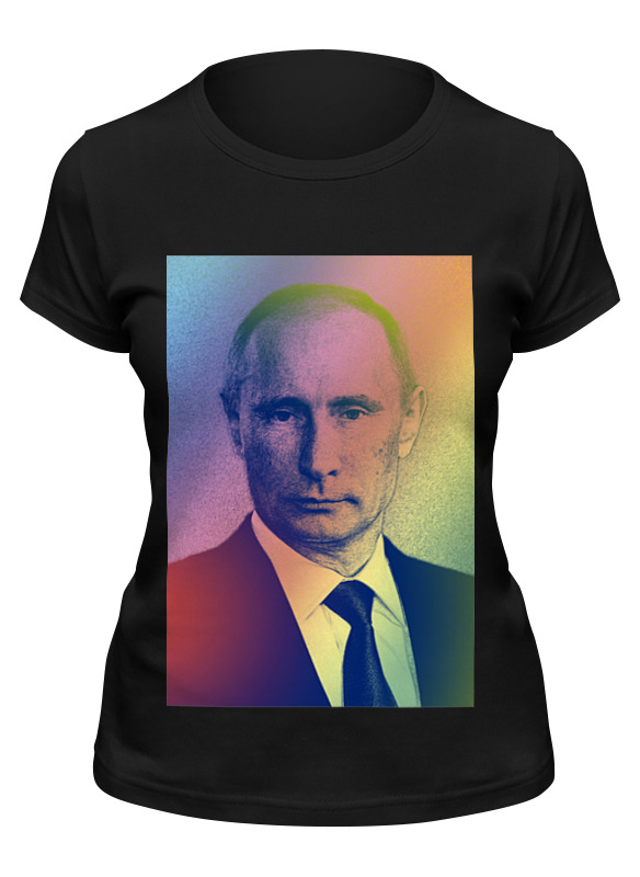 

Футболка женская Printio Путин-арт черная XL, Путин-арт