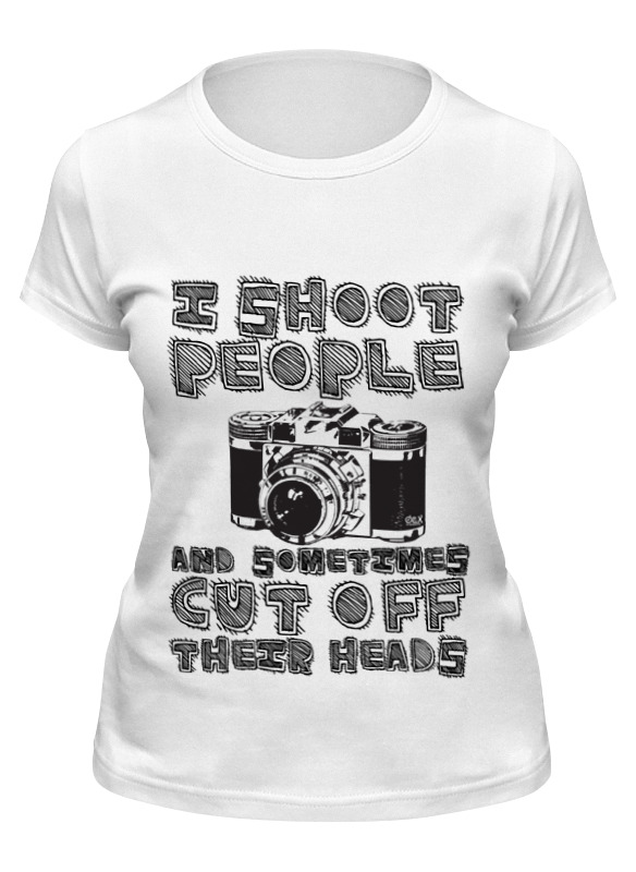 

Футболка женская Printio I shoot people белая XL, Белый, I shoot people