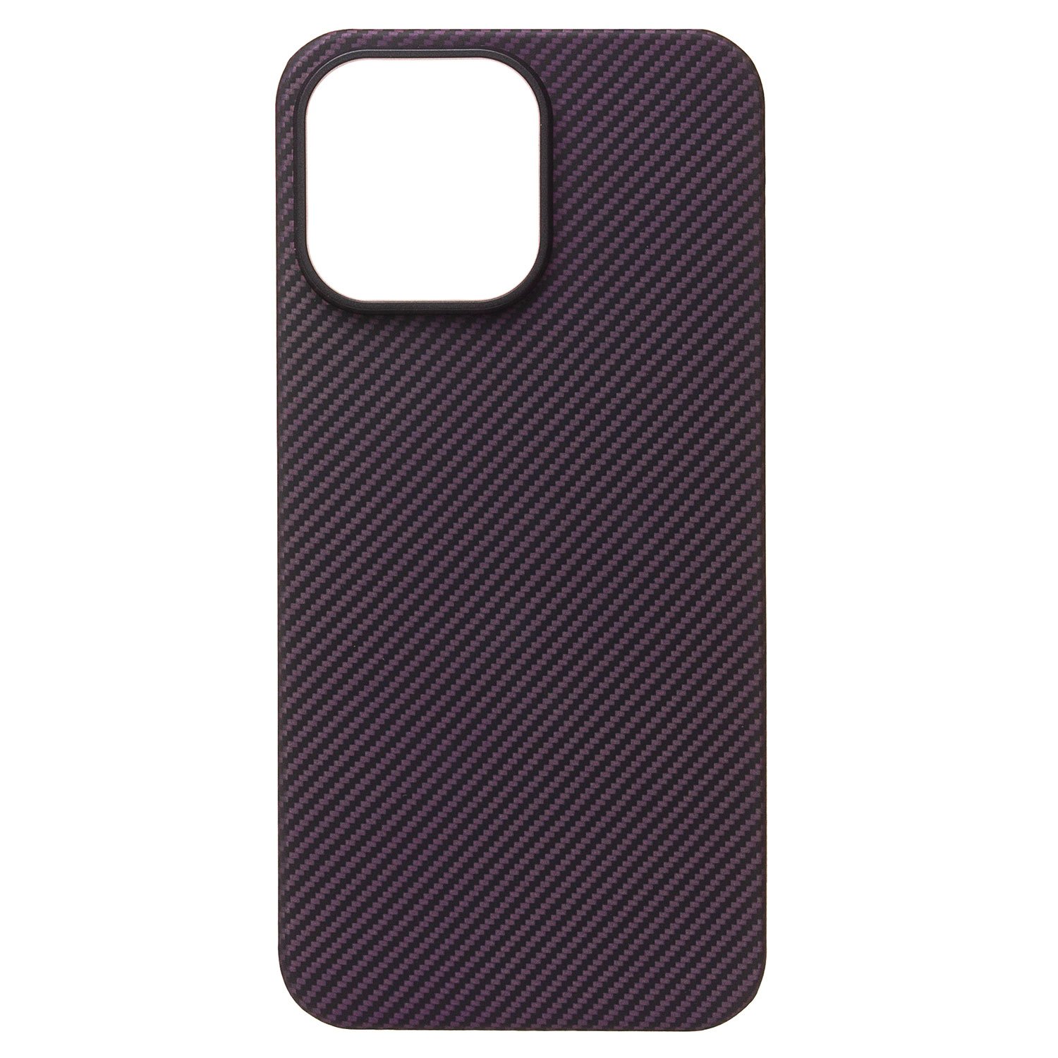 

Чехол iPhone 14 Pro Max пластиковый MagSafe POSH KEVLAR <фиолетовый>
